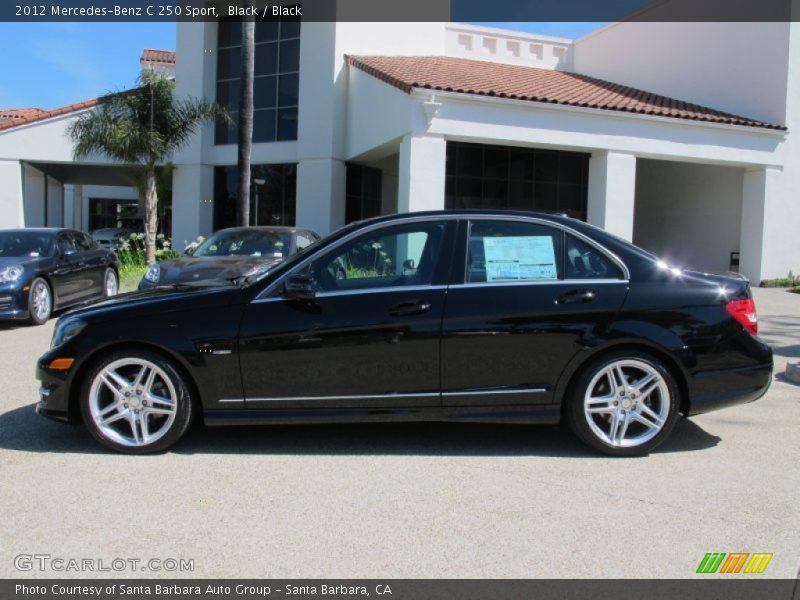 Black / Black 2012 Mercedes-Benz C 250 Sport