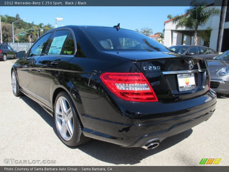 Black / Black 2012 Mercedes-Benz C 250 Sport