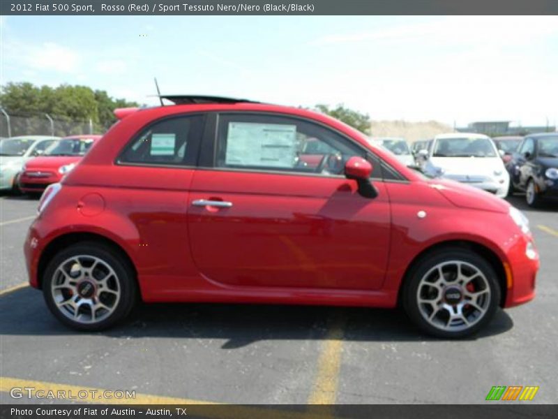 Rosso (Red) / Sport Tessuto Nero/Nero (Black/Black) 2012 Fiat 500 Sport