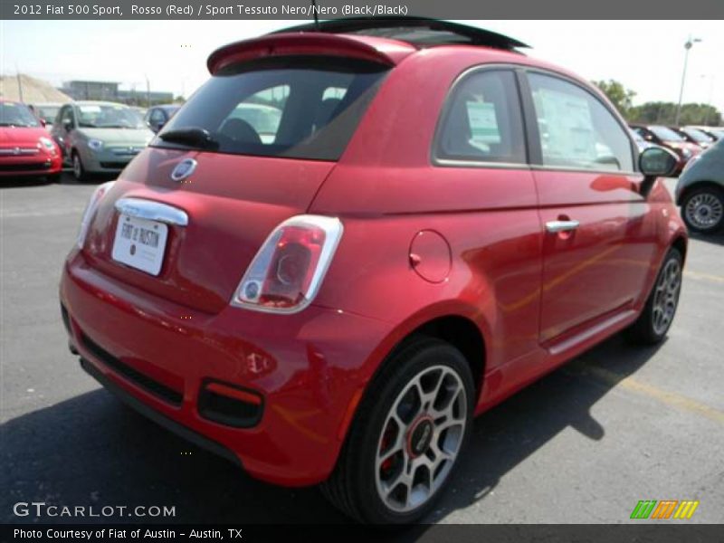 Rosso (Red) / Sport Tessuto Nero/Nero (Black/Black) 2012 Fiat 500 Sport