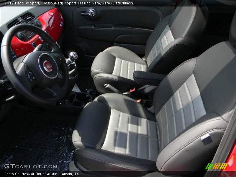 Rosso (Red) / Sport Tessuto Nero/Nero (Black/Black) 2012 Fiat 500 Sport