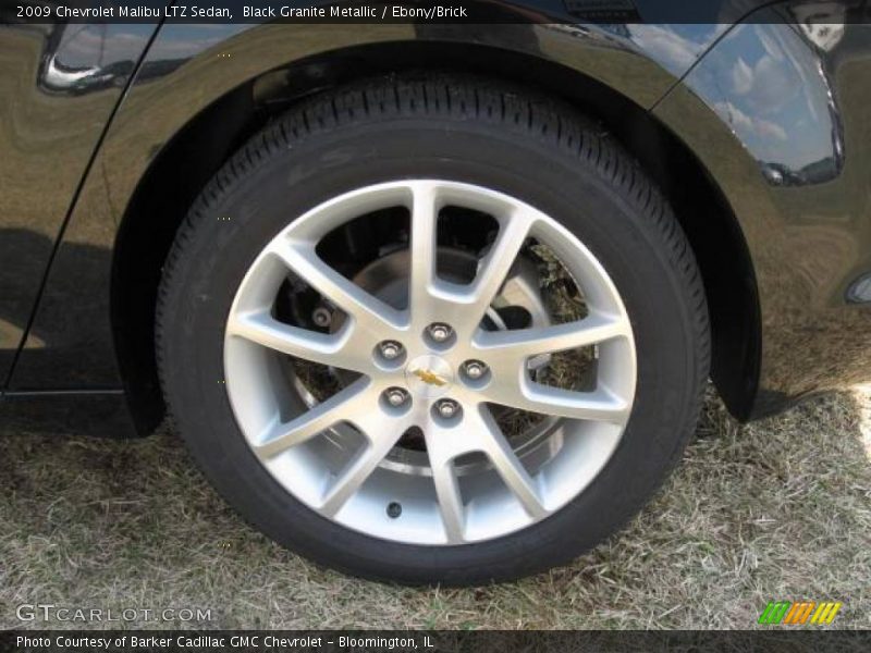 Black Granite Metallic / Ebony/Brick 2009 Chevrolet Malibu LTZ Sedan