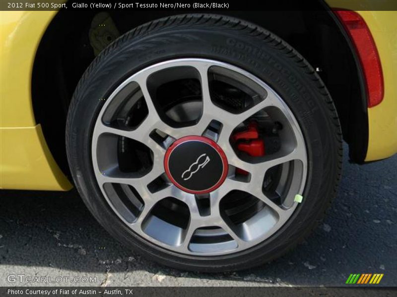 Giallo (Yellow) / Sport Tessuto Nero/Nero (Black/Black) 2012 Fiat 500 Sport