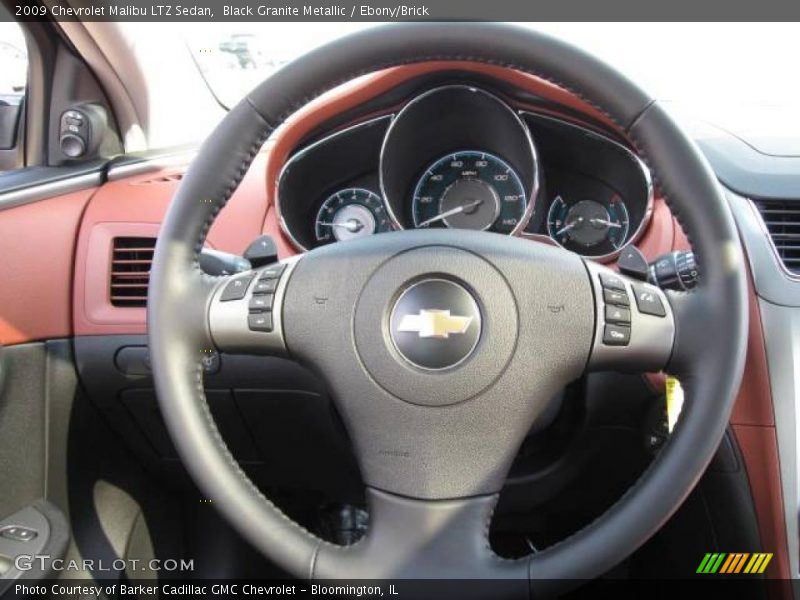 Black Granite Metallic / Ebony/Brick 2009 Chevrolet Malibu LTZ Sedan