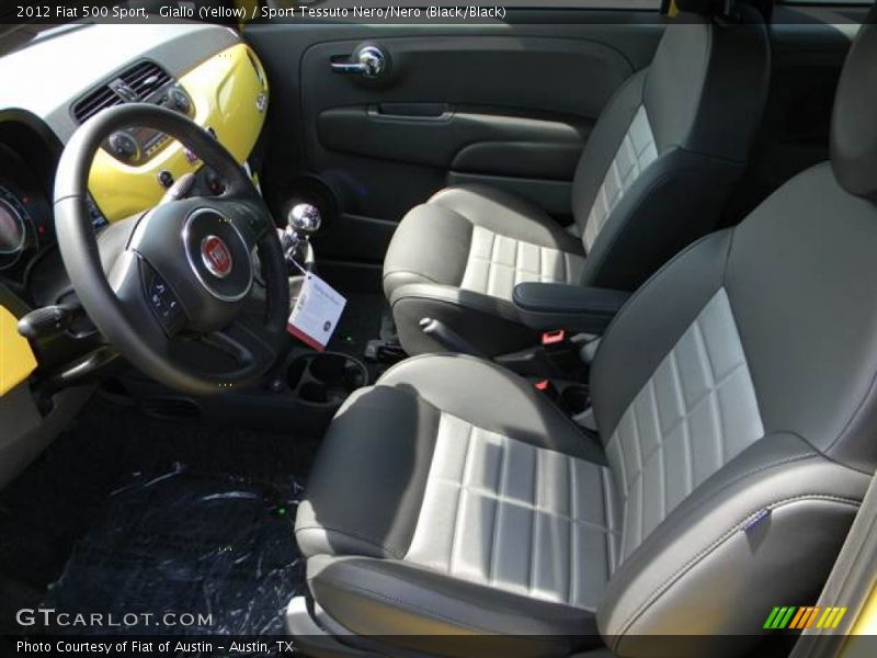 Giallo (Yellow) / Sport Tessuto Nero/Nero (Black/Black) 2012 Fiat 500 Sport