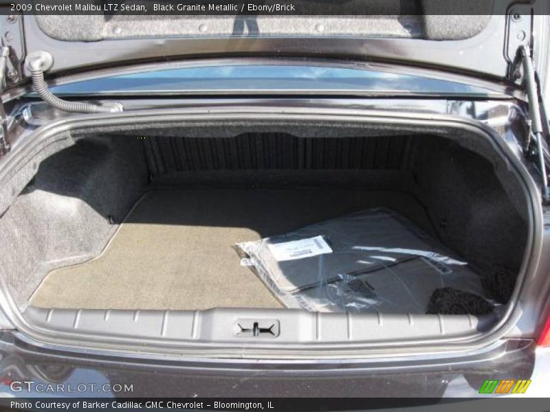 Black Granite Metallic / Ebony/Brick 2009 Chevrolet Malibu LTZ Sedan