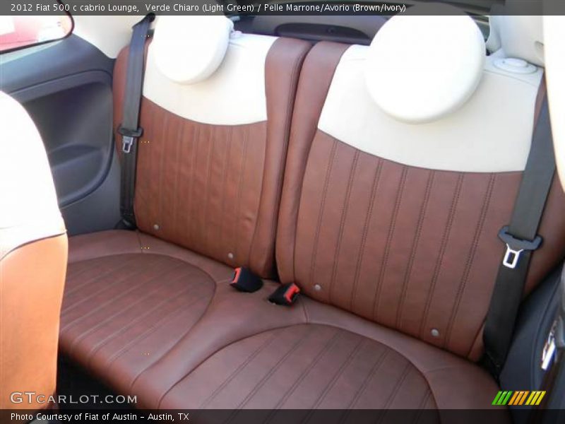 Verde Chiaro (Light Green) / Pelle Marrone/Avorio (Brown/Ivory) 2012 Fiat 500 c cabrio Lounge