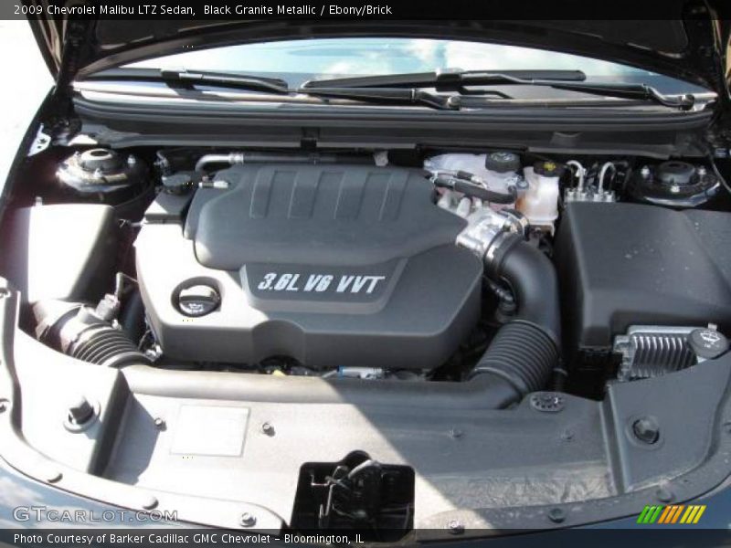 Black Granite Metallic / Ebony/Brick 2009 Chevrolet Malibu LTZ Sedan