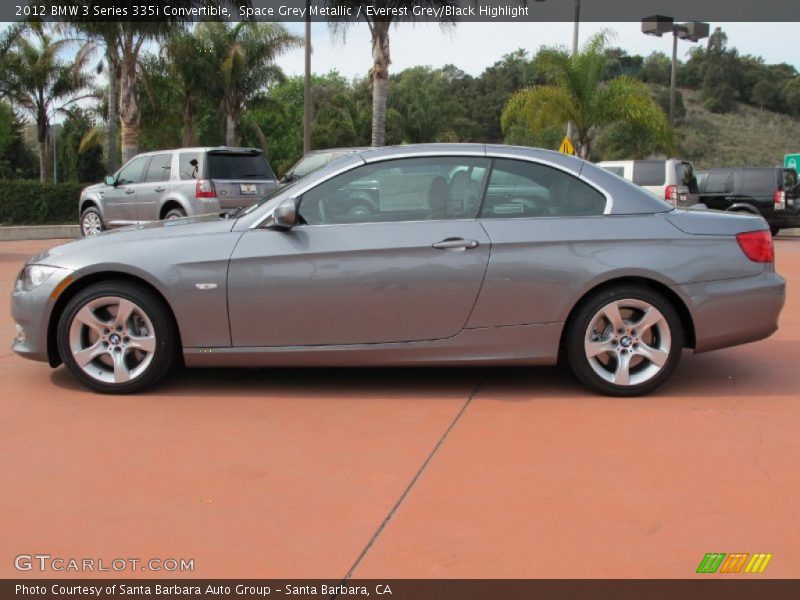 Space Grey Metallic / Everest Grey/Black Highlight 2012 BMW 3 Series 335i Convertible