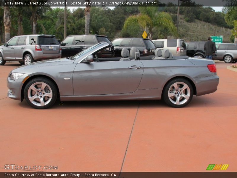 Space Grey Metallic / Everest Grey/Black Highlight 2012 BMW 3 Series 335i Convertible