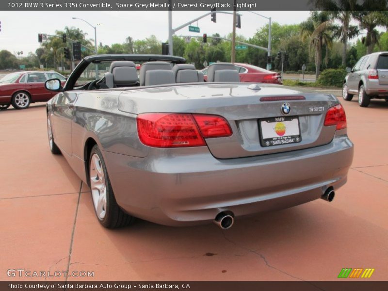 Space Grey Metallic / Everest Grey/Black Highlight 2012 BMW 3 Series 335i Convertible