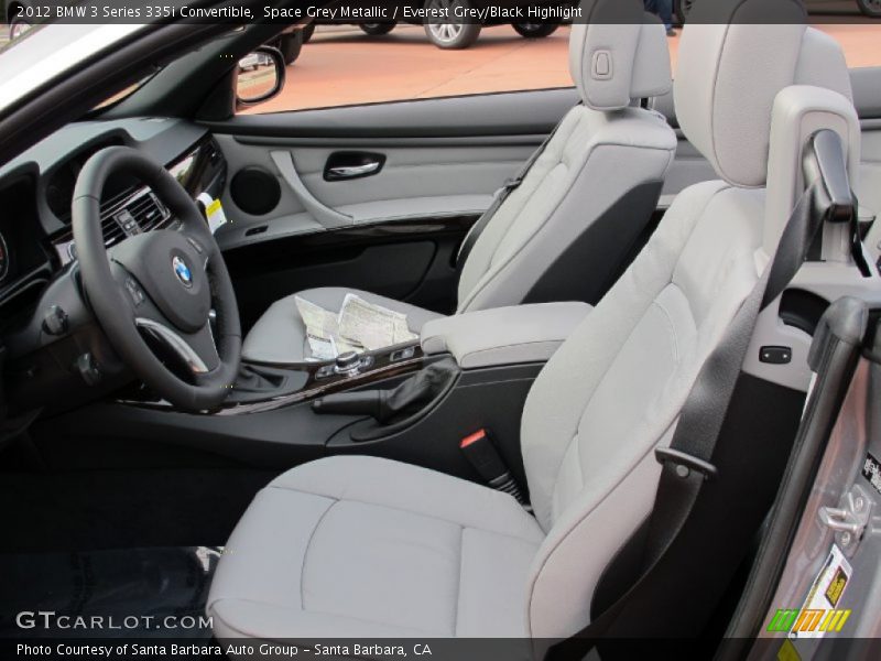 Space Grey Metallic / Everest Grey/Black Highlight 2012 BMW 3 Series 335i Convertible