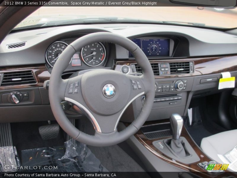 Space Grey Metallic / Everest Grey/Black Highlight 2012 BMW 3 Series 335i Convertible