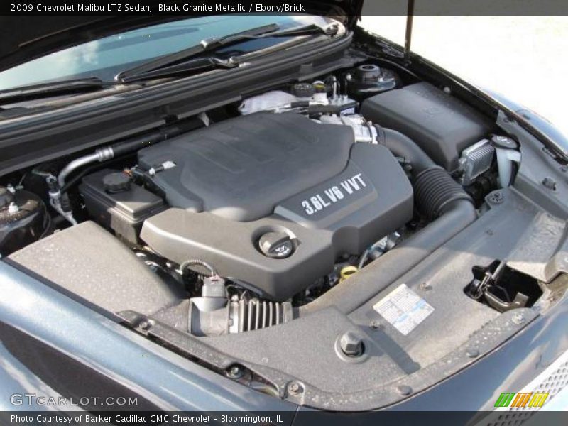 Black Granite Metallic / Ebony/Brick 2009 Chevrolet Malibu LTZ Sedan