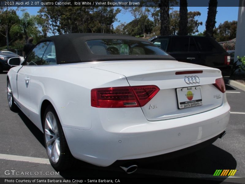 Ibis White / Velvet Beige/Moor Brown 2013 Audi A5 2.0T quattro Cabriolet
