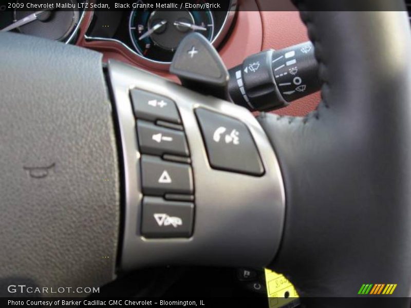 Black Granite Metallic / Ebony/Brick 2009 Chevrolet Malibu LTZ Sedan