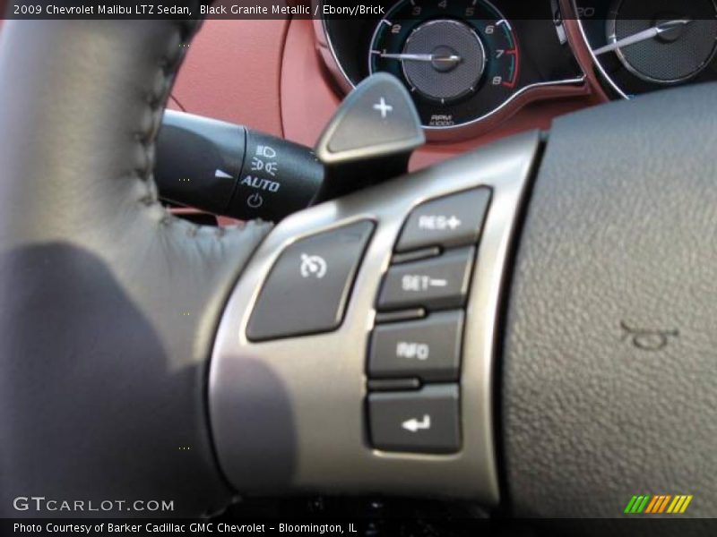 Black Granite Metallic / Ebony/Brick 2009 Chevrolet Malibu LTZ Sedan