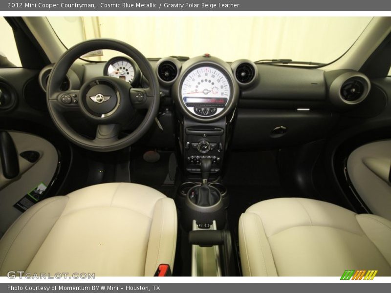 Cosmic Blue Metallic / Gravity Polar Beige Leather 2012 Mini Cooper Countryman