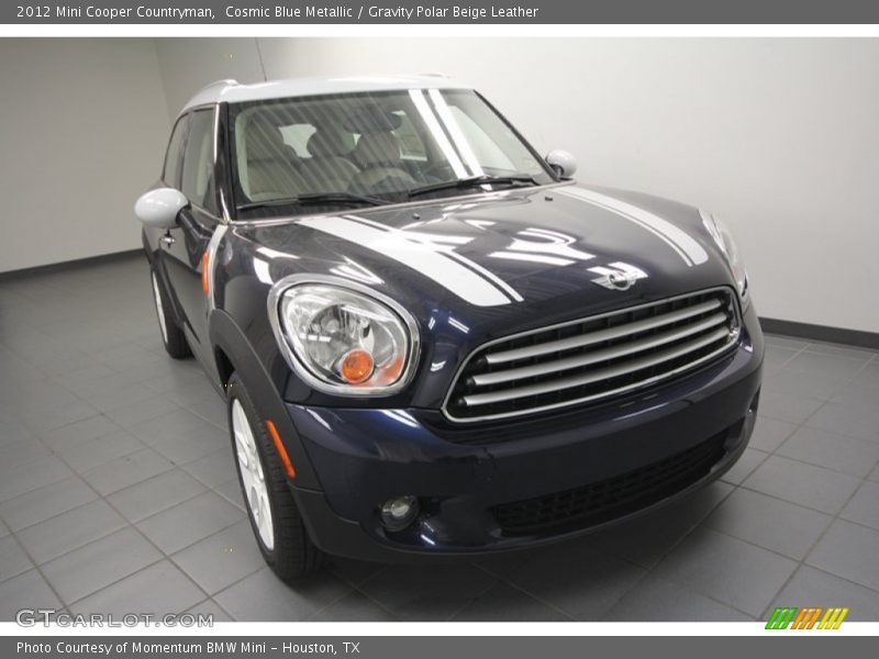 Cosmic Blue Metallic / Gravity Polar Beige Leather 2012 Mini Cooper Countryman