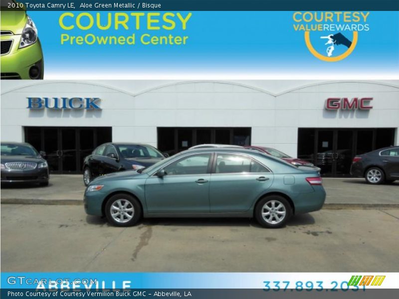 Aloe Green Metallic / Bisque 2010 Toyota Camry LE