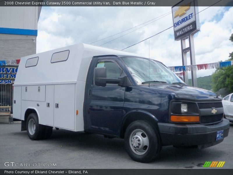 Dark Blue Metallic / Gray 2008 Chevrolet Express Cutaway 3500 Commercial Utility Van