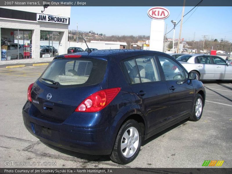 Blue Onyx Metallic / Beige 2007 Nissan Versa S