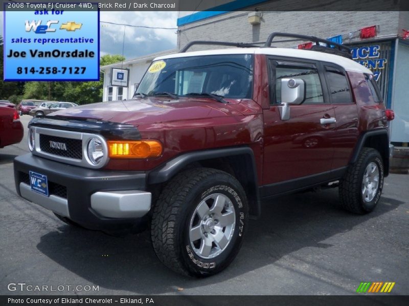 Brick Red / Dark Charcoal 2008 Toyota FJ Cruiser 4WD
