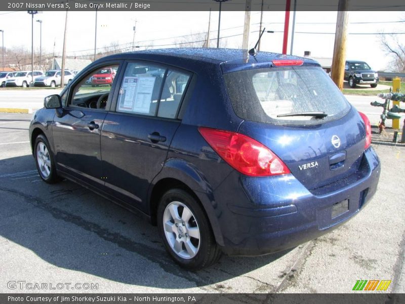 Blue Onyx Metallic / Beige 2007 Nissan Versa S