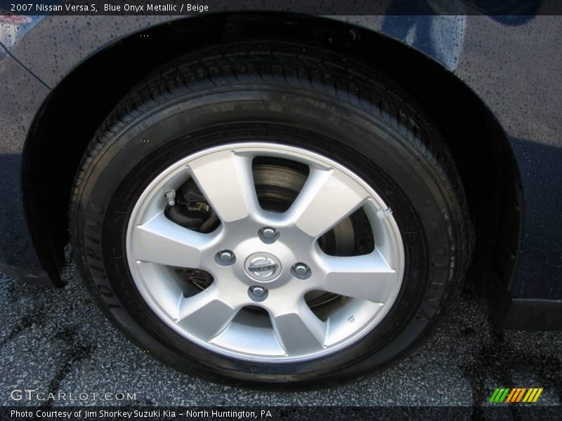 Blue Onyx Metallic / Beige 2007 Nissan Versa S