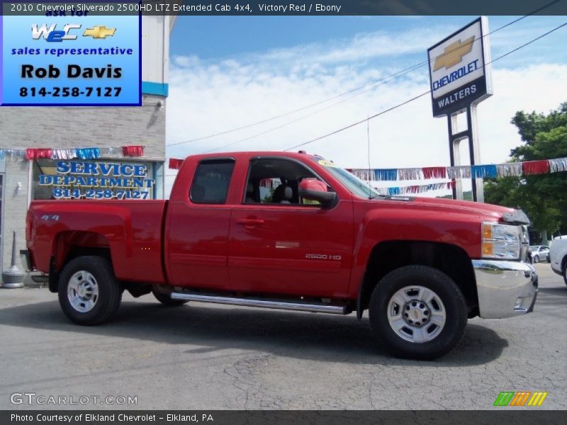 Victory Red / Ebony 2010 Chevrolet Silverado 2500HD LTZ Extended Cab 4x4