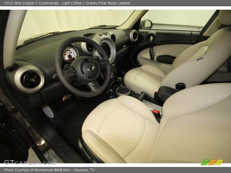 Light Coffee / Gravity Polar Beige Leather 2012 Mini Cooper S Countryman
