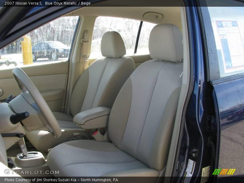 Blue Onyx Metallic / Beige 2007 Nissan Versa S