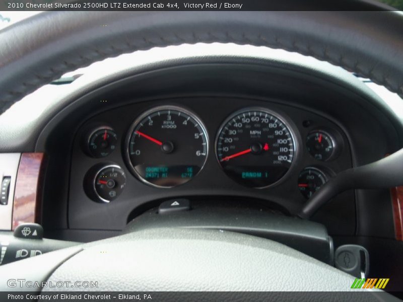 Victory Red / Ebony 2010 Chevrolet Silverado 2500HD LTZ Extended Cab 4x4
