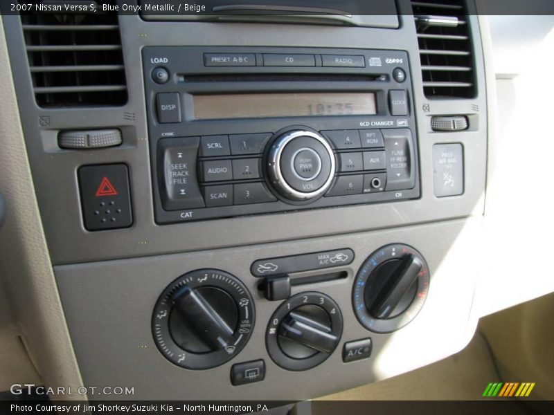 Blue Onyx Metallic / Beige 2007 Nissan Versa S