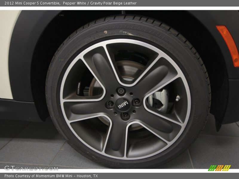 Pepper White / Gravity Polar Beige Leather 2012 Mini Cooper S Convertible