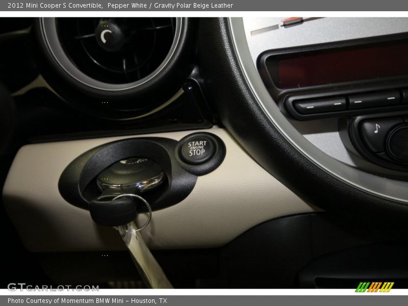 Pepper White / Gravity Polar Beige Leather 2012 Mini Cooper S Convertible