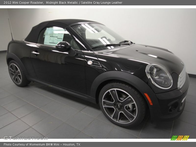 Midnight Black Metallic / Satellite Gray Lounge Leather 2012 Mini Cooper Roadster