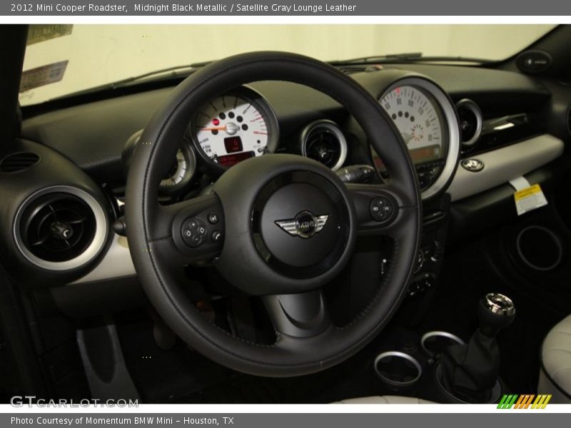 Midnight Black Metallic / Satellite Gray Lounge Leather 2012 Mini Cooper Roadster