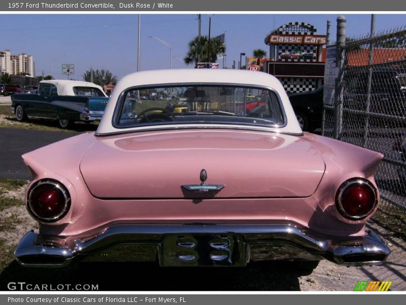 Dusk Rose / White 1957 Ford Thunderbird Convertible