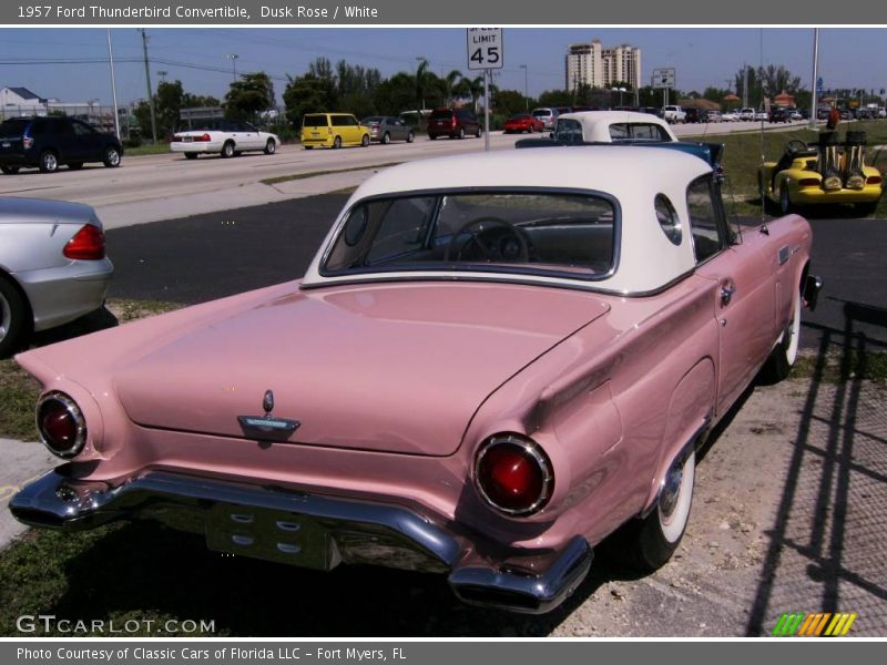 Dusk Rose / White 1957 Ford Thunderbird Convertible