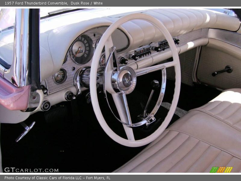 Dusk Rose / White 1957 Ford Thunderbird Convertible