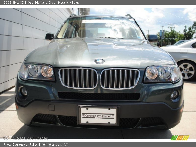 Highland Green Metallic / Beige 2008 BMW X3 3.0si
