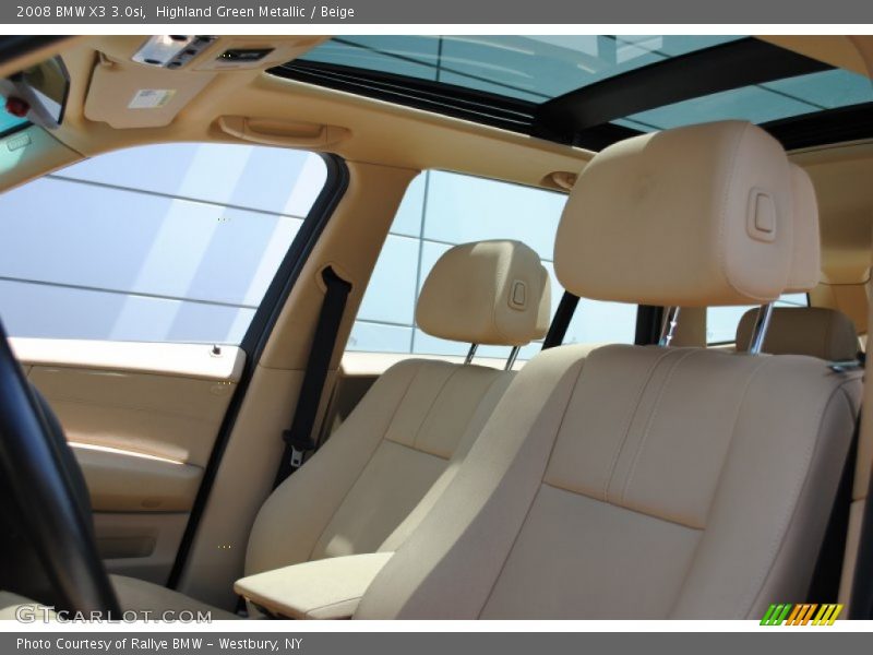 Highland Green Metallic / Beige 2008 BMW X3 3.0si
