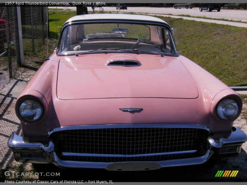 Dusk Rose / White 1957 Ford Thunderbird Convertible