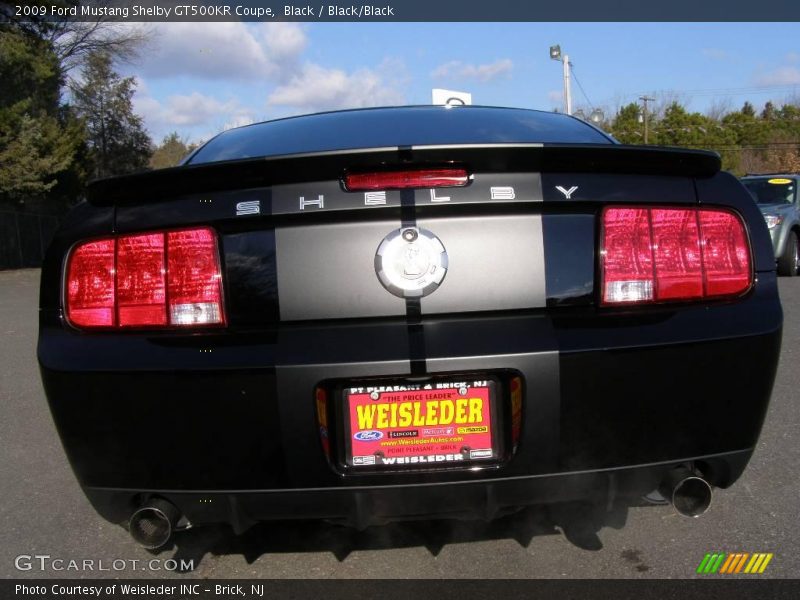 Black / Black/Black 2009 Ford Mustang Shelby GT500KR Coupe