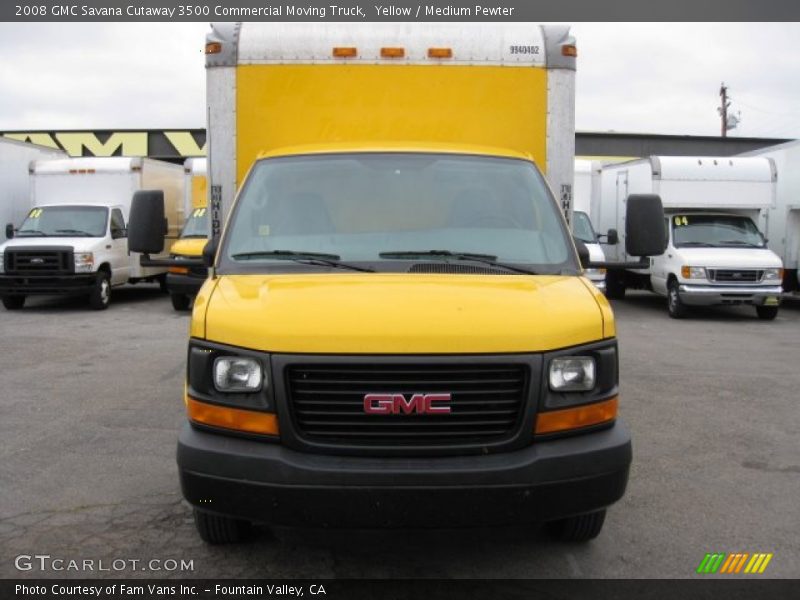 Yellow / Medium Pewter 2008 GMC Savana Cutaway 3500 Commercial Moving Truck