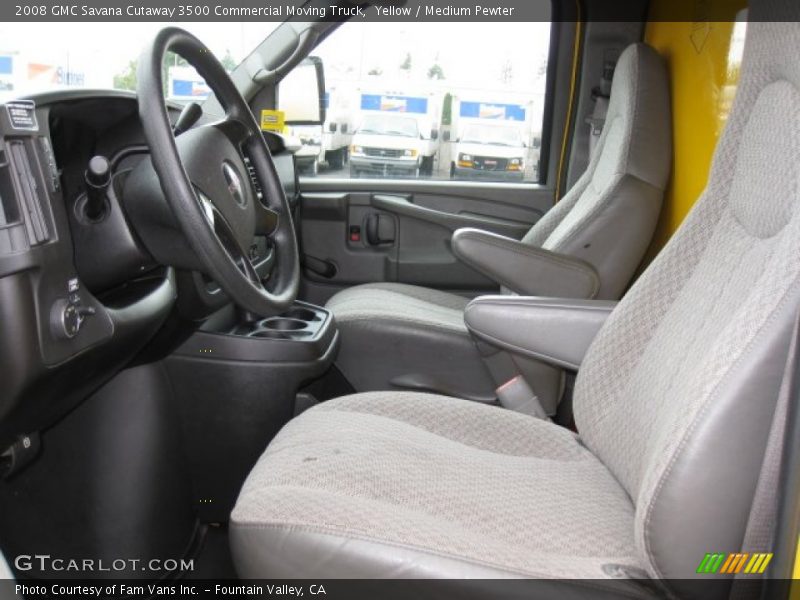 Yellow / Medium Pewter 2008 GMC Savana Cutaway 3500 Commercial Moving Truck