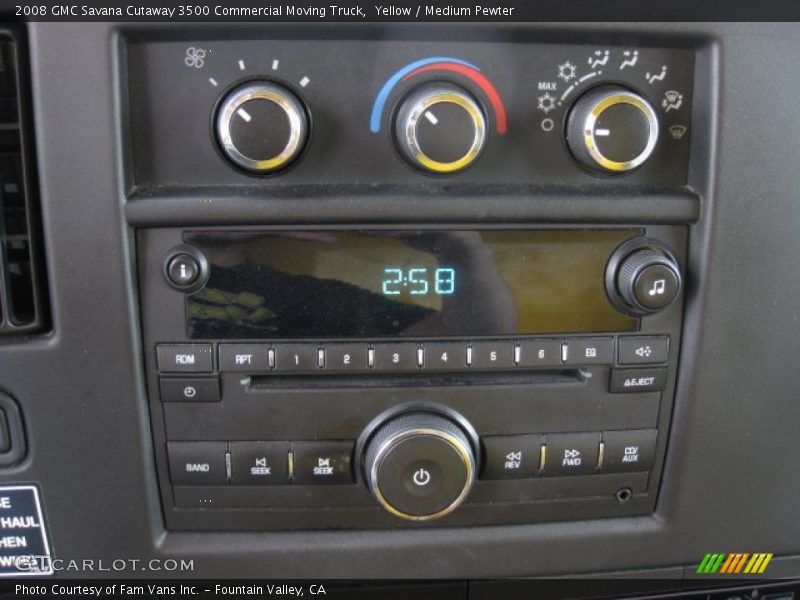 Yellow / Medium Pewter 2008 GMC Savana Cutaway 3500 Commercial Moving Truck