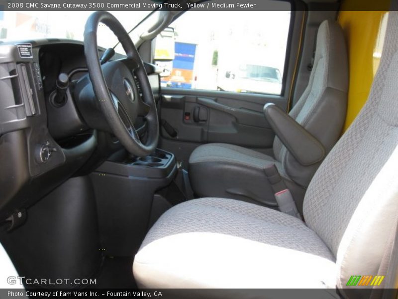 Yellow / Medium Pewter 2008 GMC Savana Cutaway 3500 Commercial Moving Truck