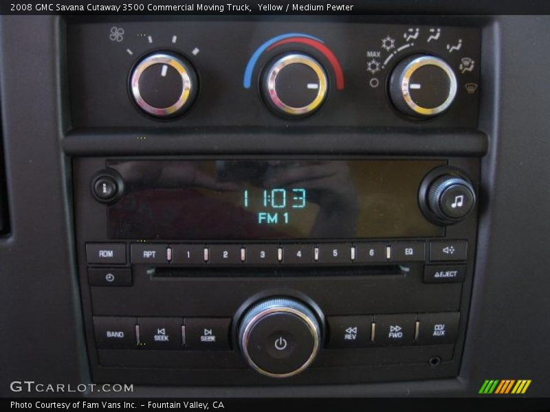 Yellow / Medium Pewter 2008 GMC Savana Cutaway 3500 Commercial Moving Truck